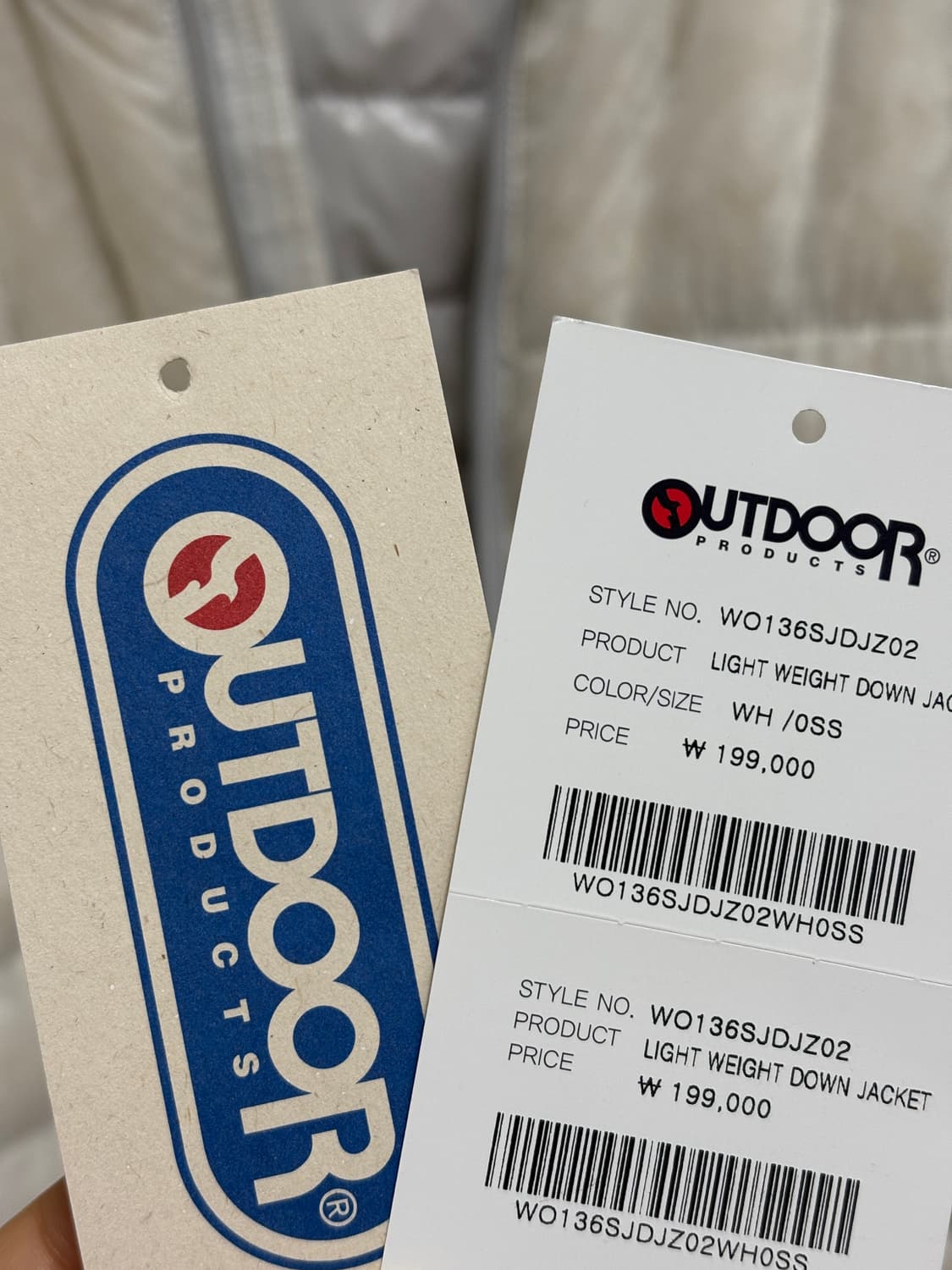 아웃도어프로덕츠 라이트 웨이트 다운 자켓 S 상품이미지3