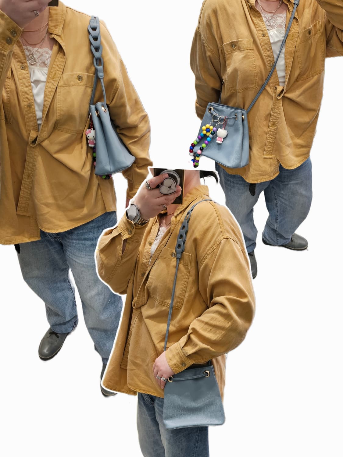 Japan 스카이블루 숄더&크로스백(키링제외) 상품이미지4