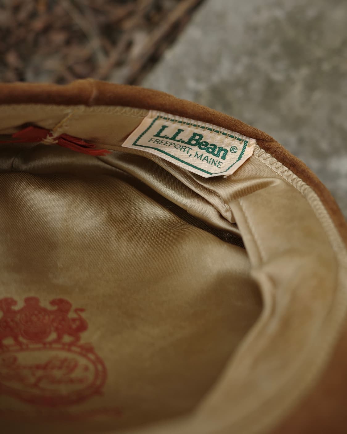 80‘s L.L. Bean 레더 스웨이드 스냅 플랫캡 상품이미지5