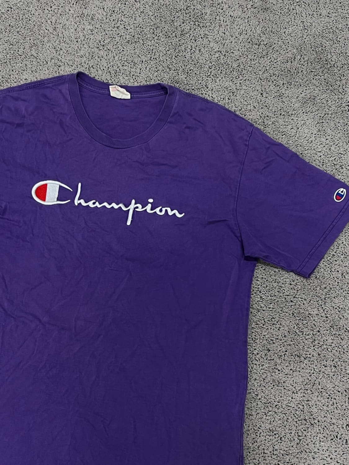 (L) 챔피온 레드탭 빅로고 반팔티 퍼플 상품이미지2