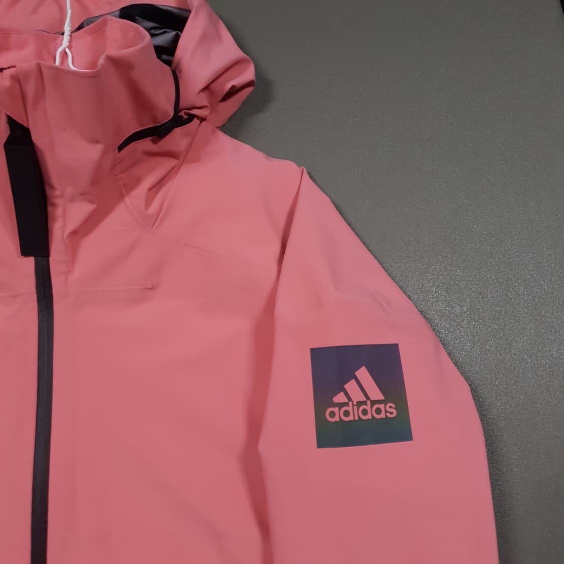 XL) 아디다스 신형 21FW 마이쉘터 레인 자켓 후드 바람막이 핑크 상품이미지3