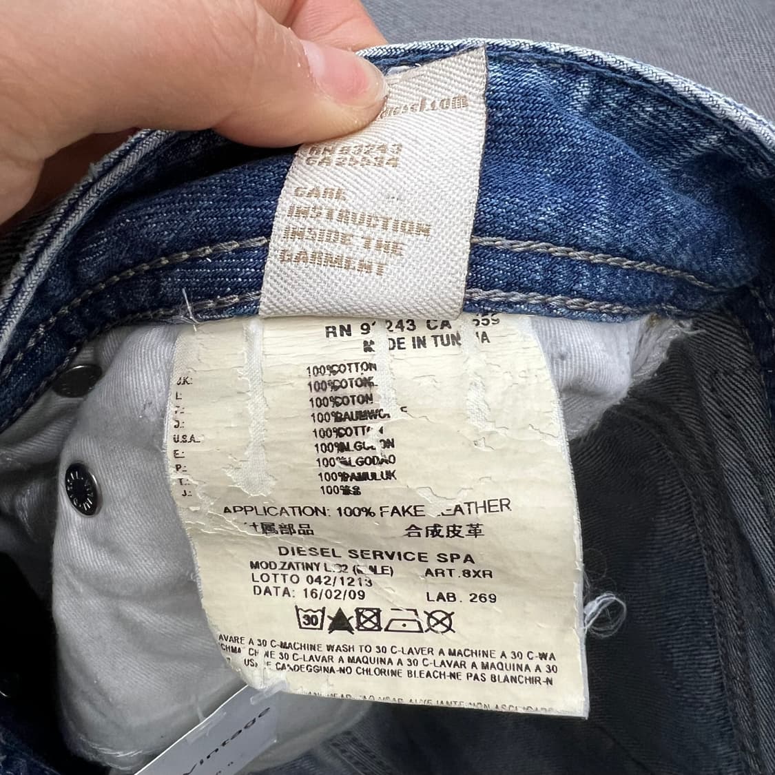 디젤 자티니 데님팬츠 상품이미지5