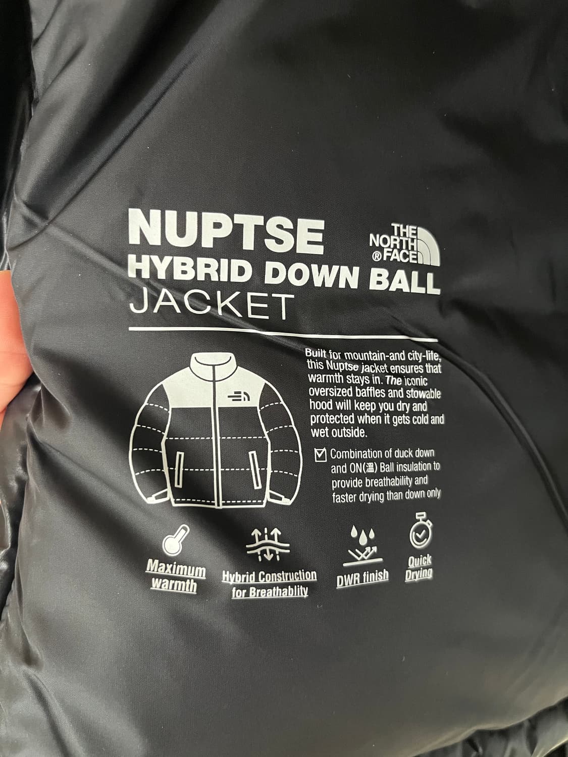 새상품) 노스페이스 눕시 하이브리드 다운 볼 패딩 상품이미지5