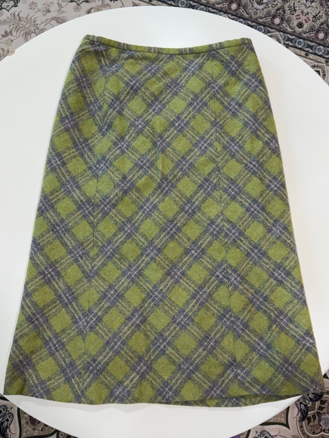 gaminerie 빈티지 체크 울 미디 스커트 상품이미지1