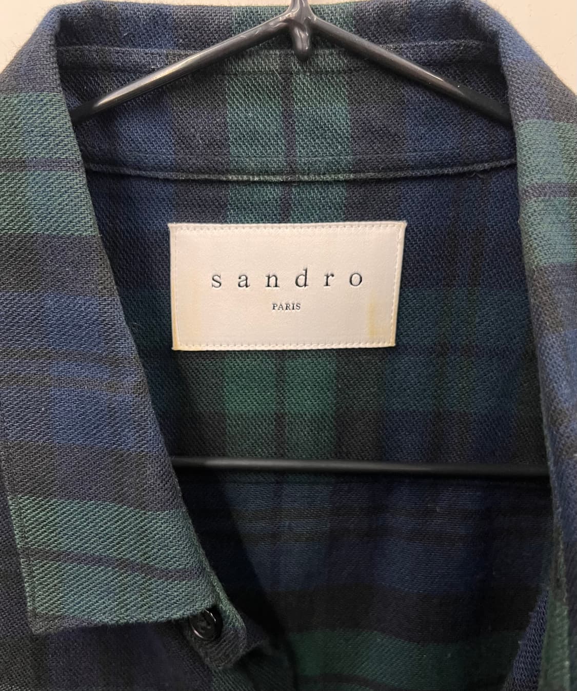 산드로 Sandro 블랙와치 체크 셔츠 S 상품이미지4