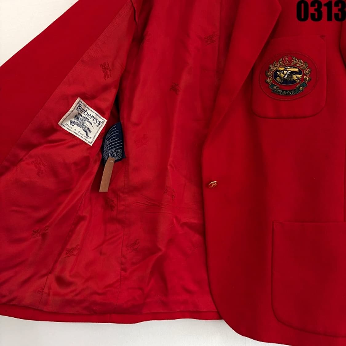 버버리 클래식 울 블레이저 자켓 S 0313 상품이미지5