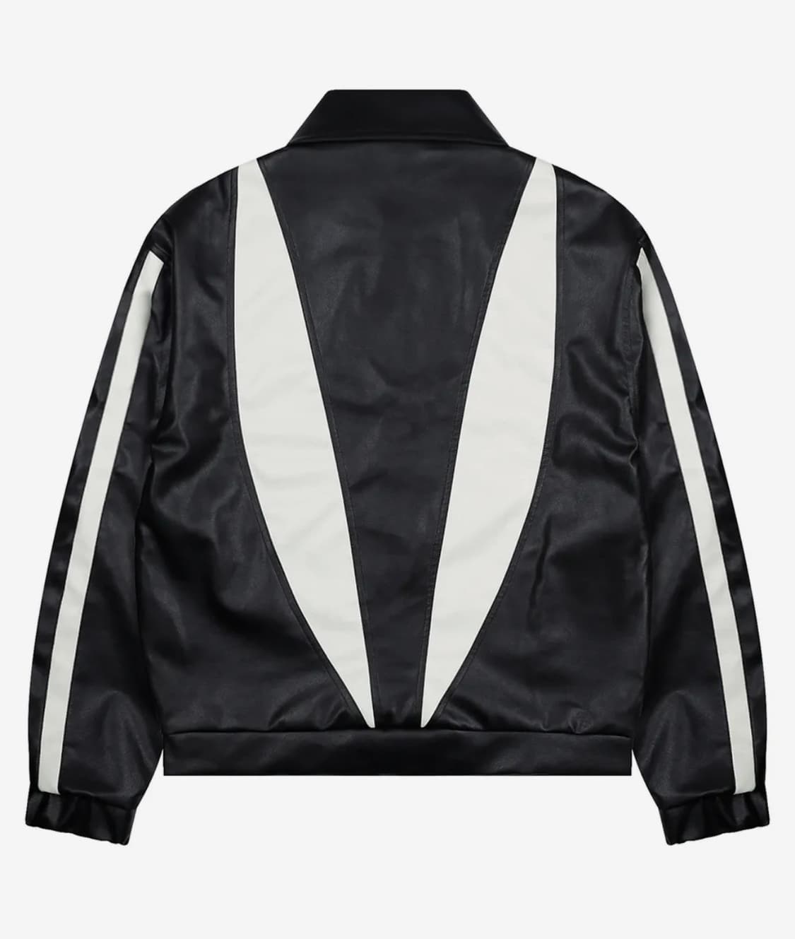 XJ120 웨이브 트랙 비건 레더 자켓 상품이미지2