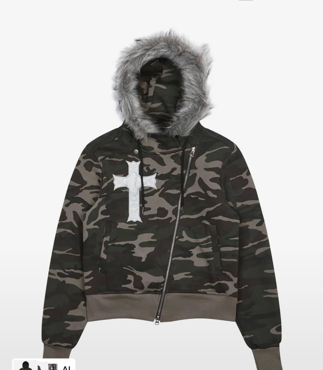 러브이즈트루 UNBALANCE HOOD ZIP UP 카모 후드집업 상품이미지1