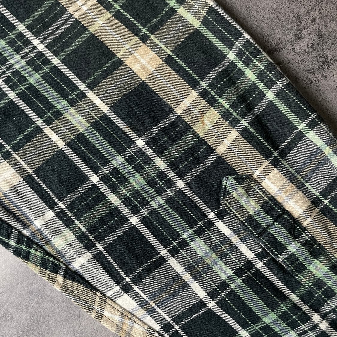 DICKIES 디키즈 빈티지 그린 체크 코튼 셔츠 A00807 상품이미지8