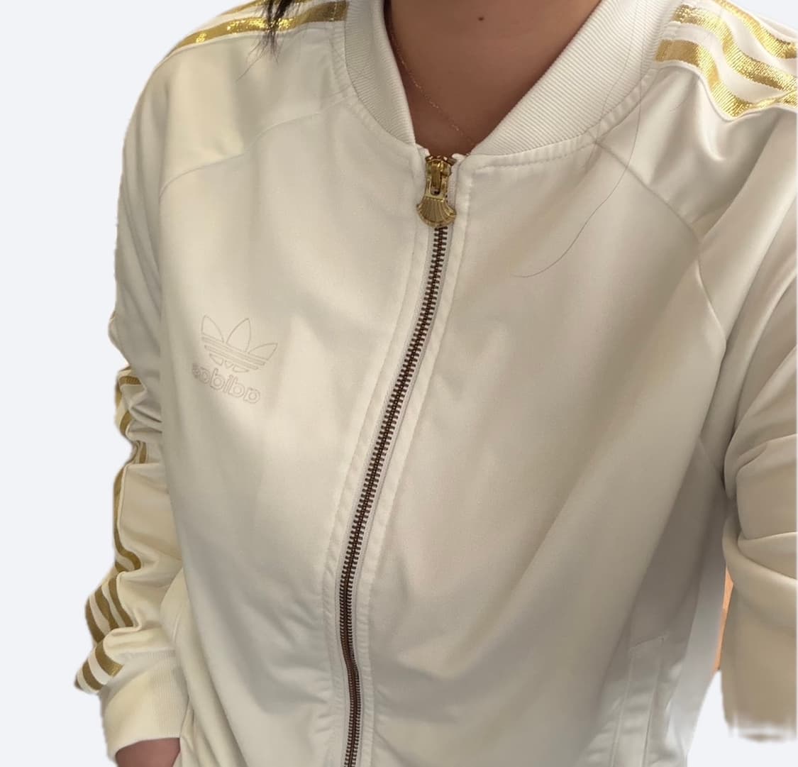 ⭐️아디다스 파이어버드 골드 글리터 라인 화이트 슈퍼스타 져지⭐️ 상품이미지2