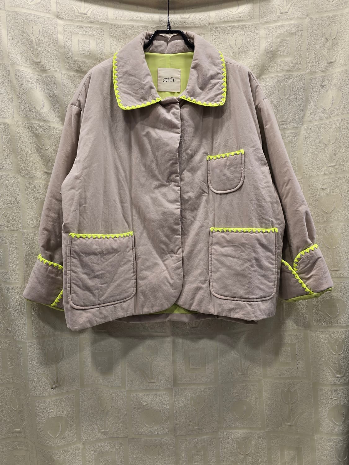 길트프리 gtfr 엄청가벼운 쉘 스티치 면자켓 프리사이즈 상품이미지1