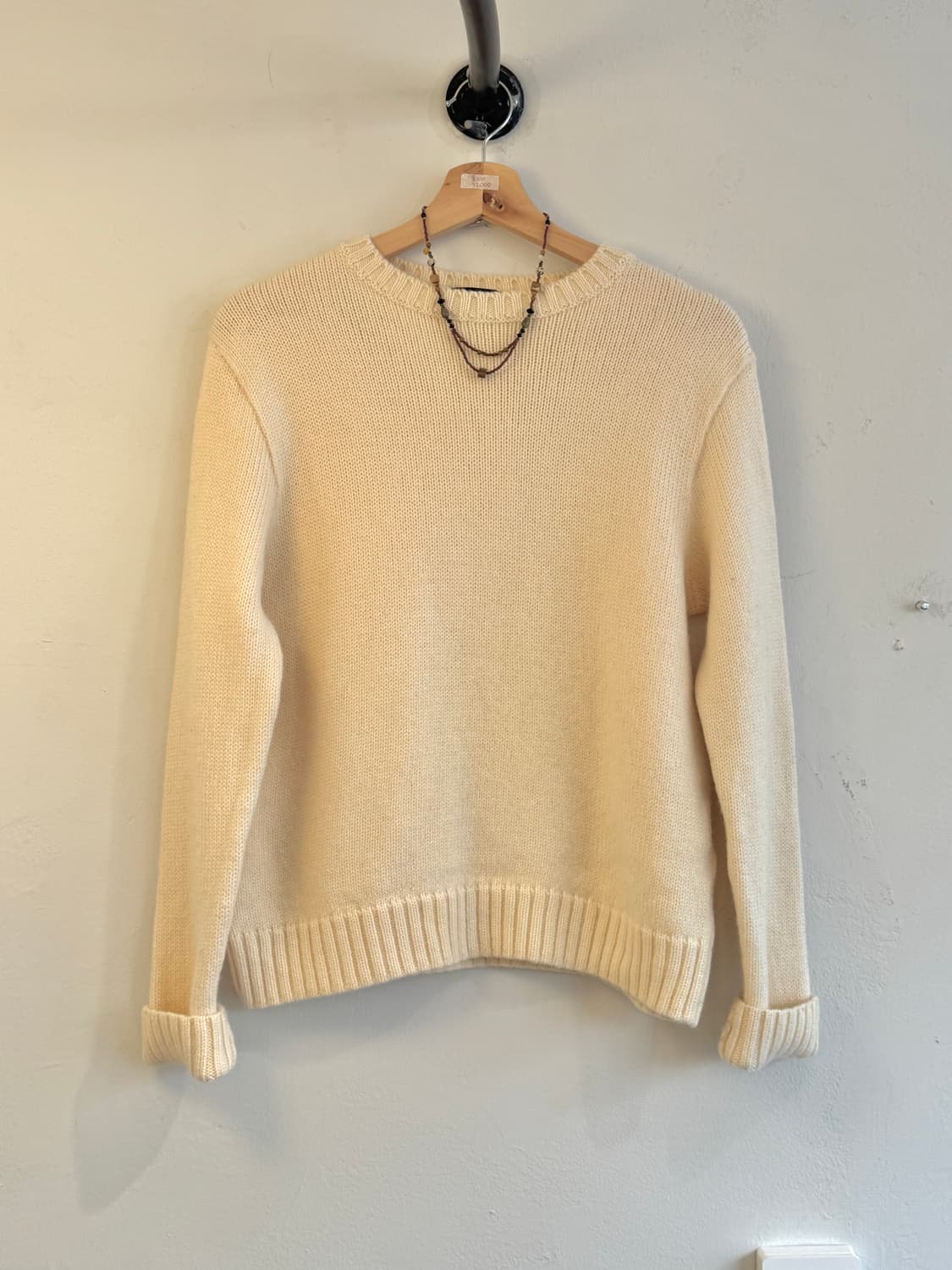 베이직 화이트 울 니트 상품이미지2