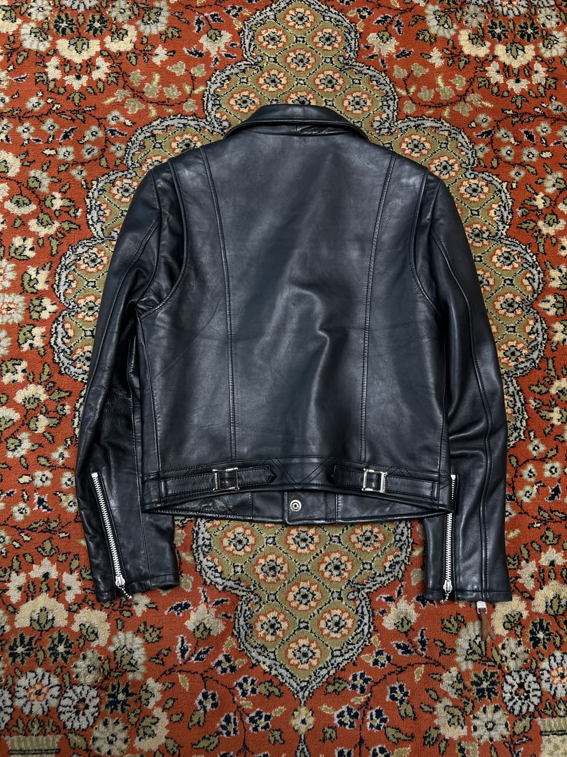 [36] 디아프바인 램스킨 죠니 더블 라이더자켓 블랙 상품이미지2