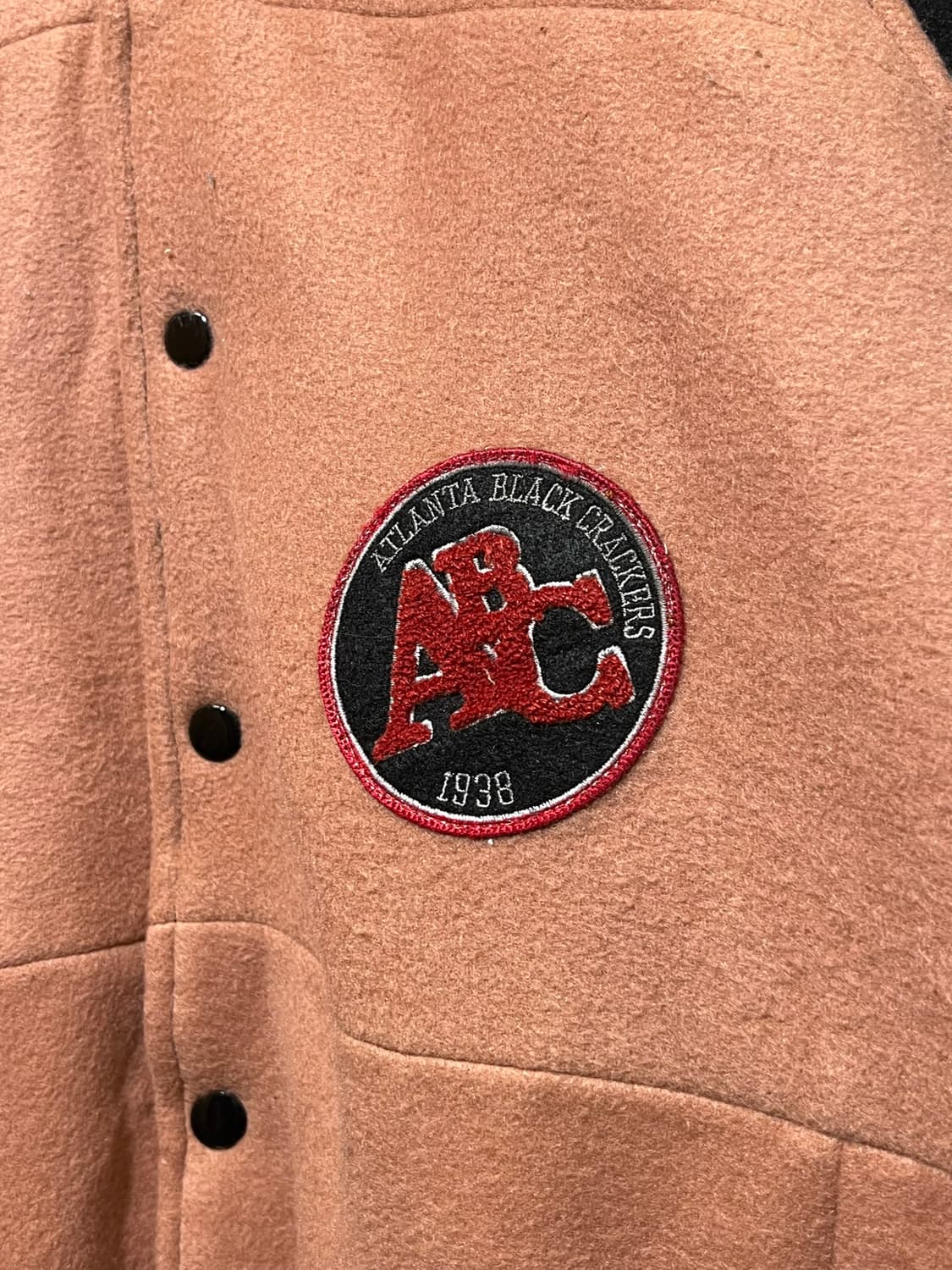 [M/95-100] 애틀랜타 블랙 크래커스 바시티 자켓 울 레터맨 자켓 상품이미지6