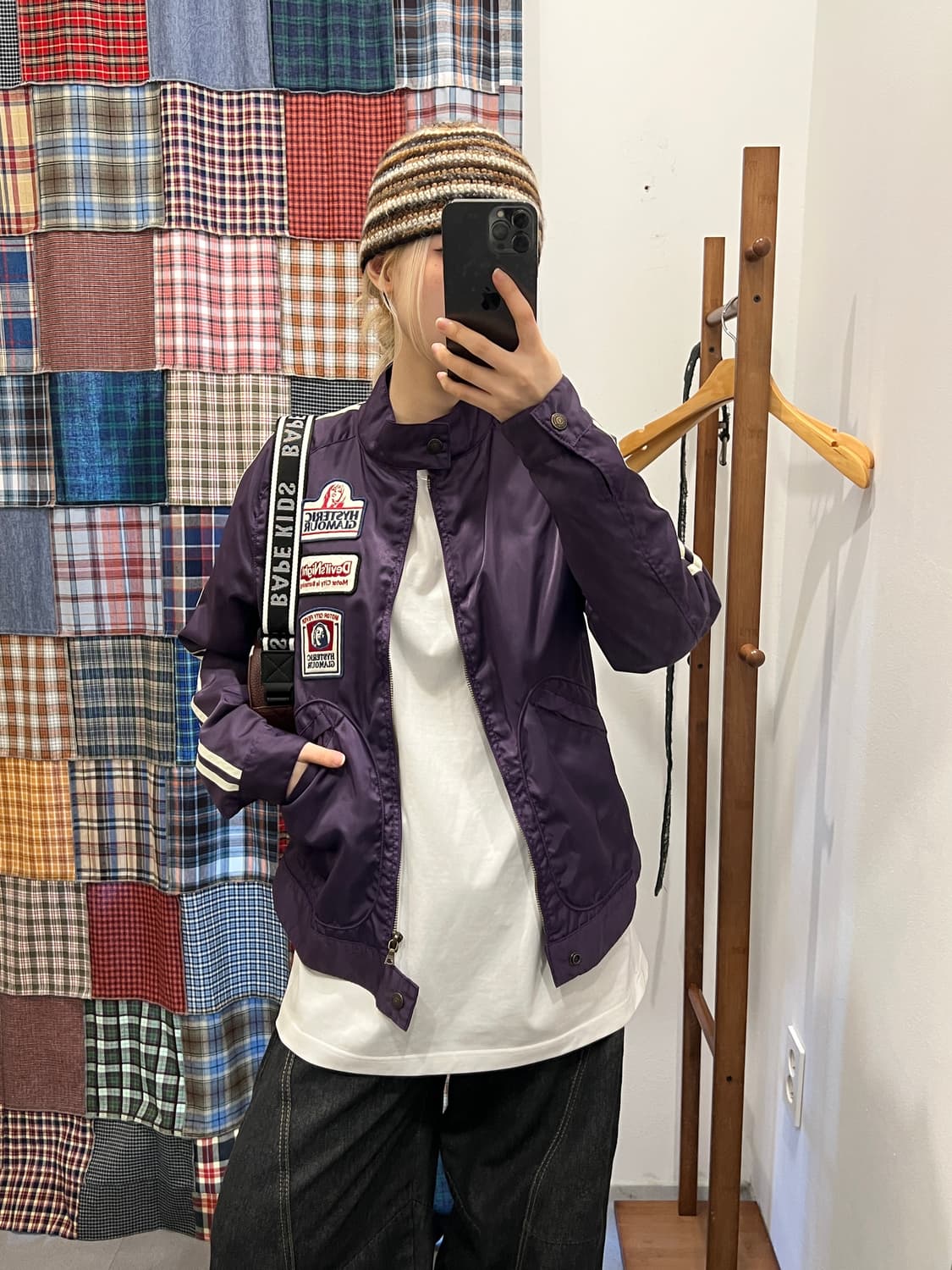 히스테릭글래머 히스걸 패치 퍼플 바람막이 상품이미지5