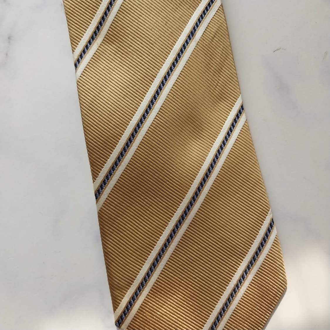 에르메네질도 제냐 브라운 스트라이프 넥타이 9.6cm A등급 K2152
 상품이미지8