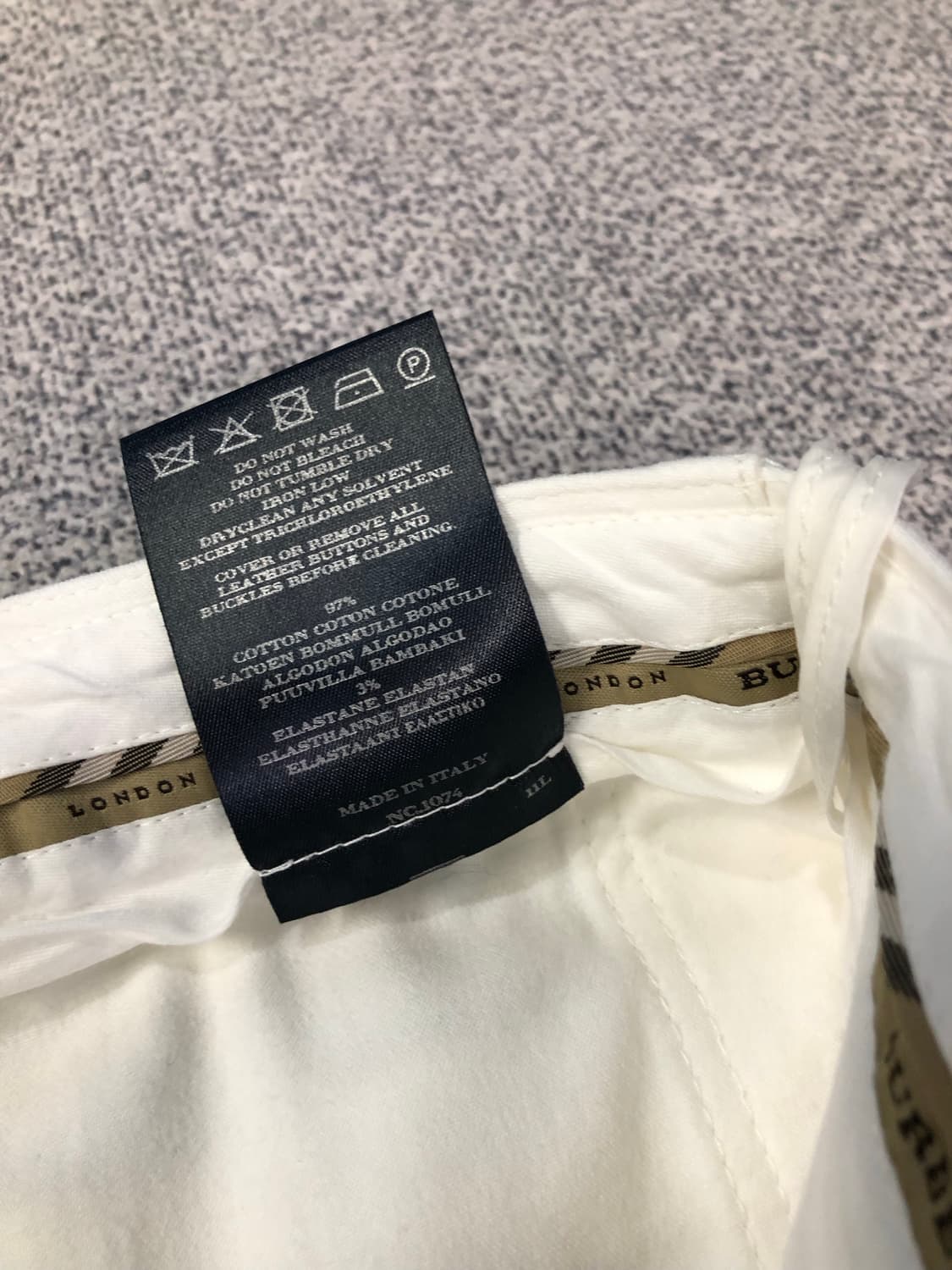버버리 런던 화이트 코튼팬츠 29인치 상품이미지5