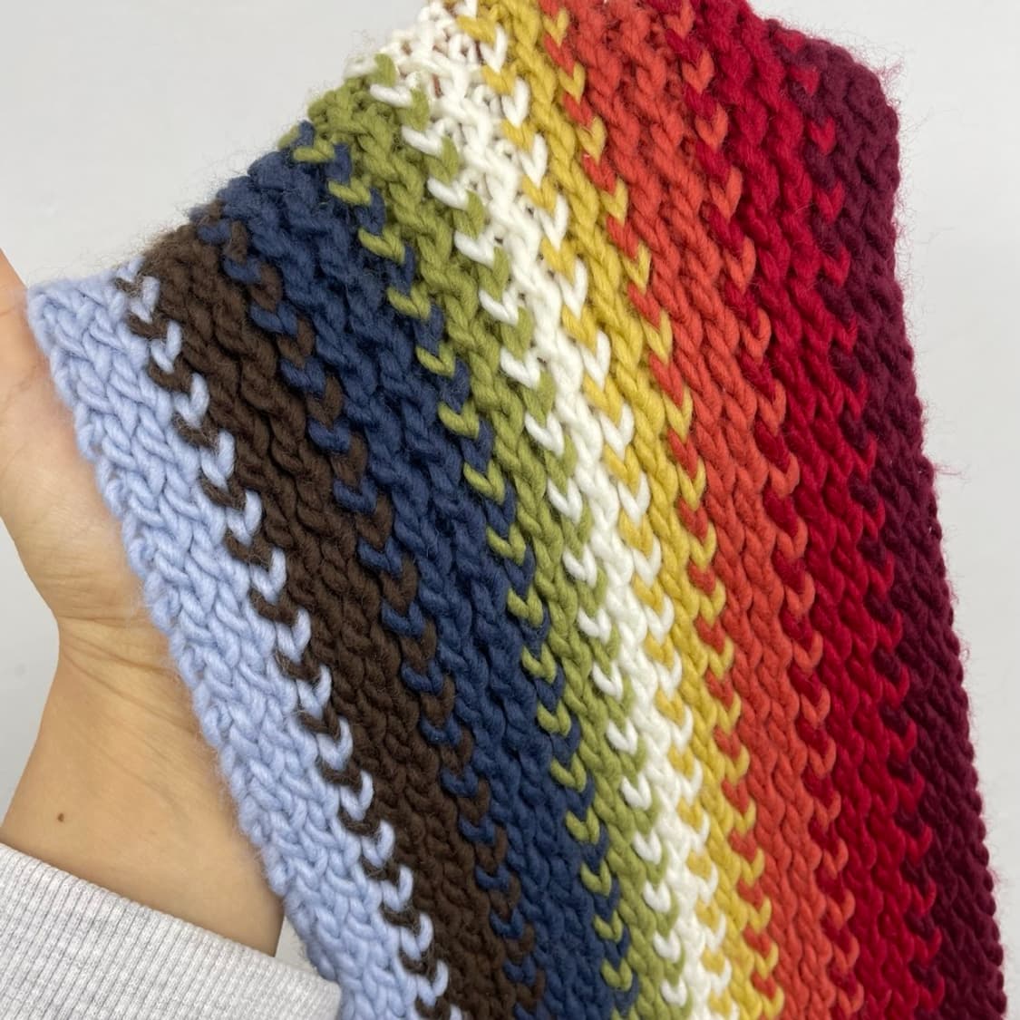 보브 VOV 멀티 스트라이프 니트 머플러 목도리 상품이미지5