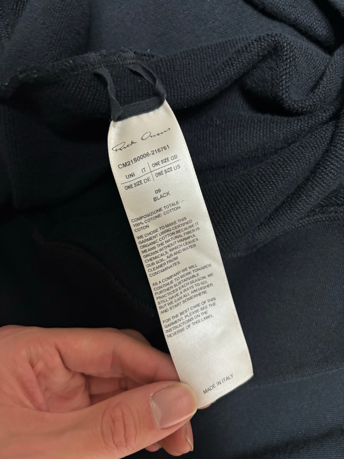 [정품] 릭오웬스 x 챔피온 펜타그램 자수로고 후드티 OS 상품이미지5