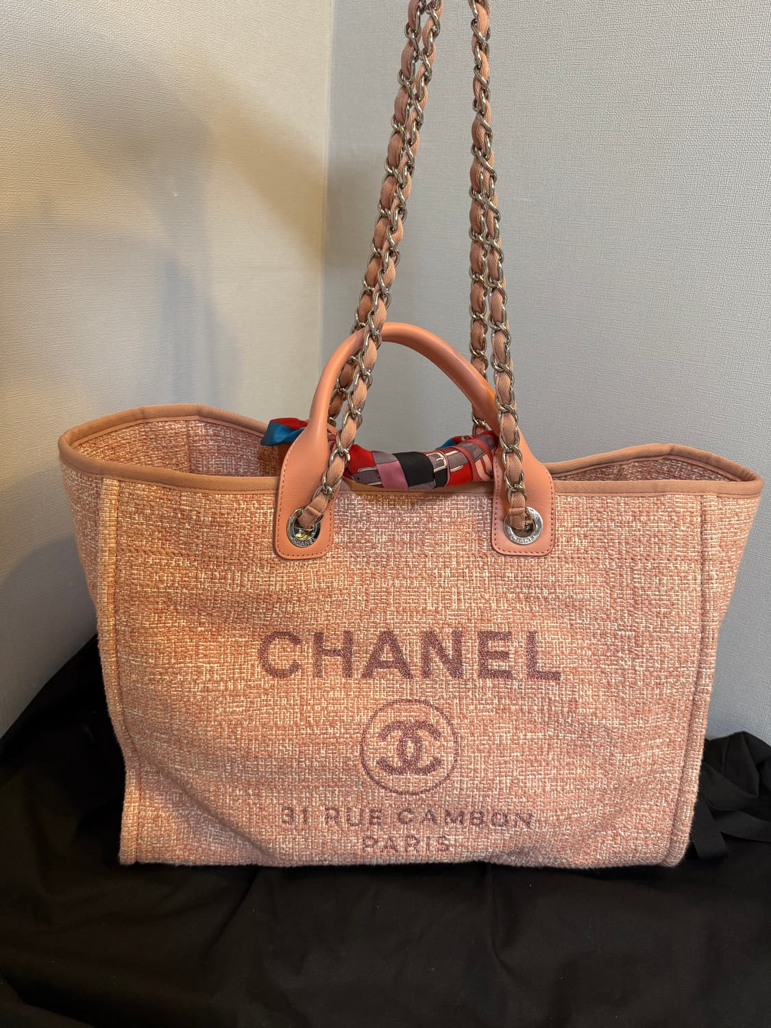 새상품급) 샤넬 도빌백 핑크 라지 상품이미지3