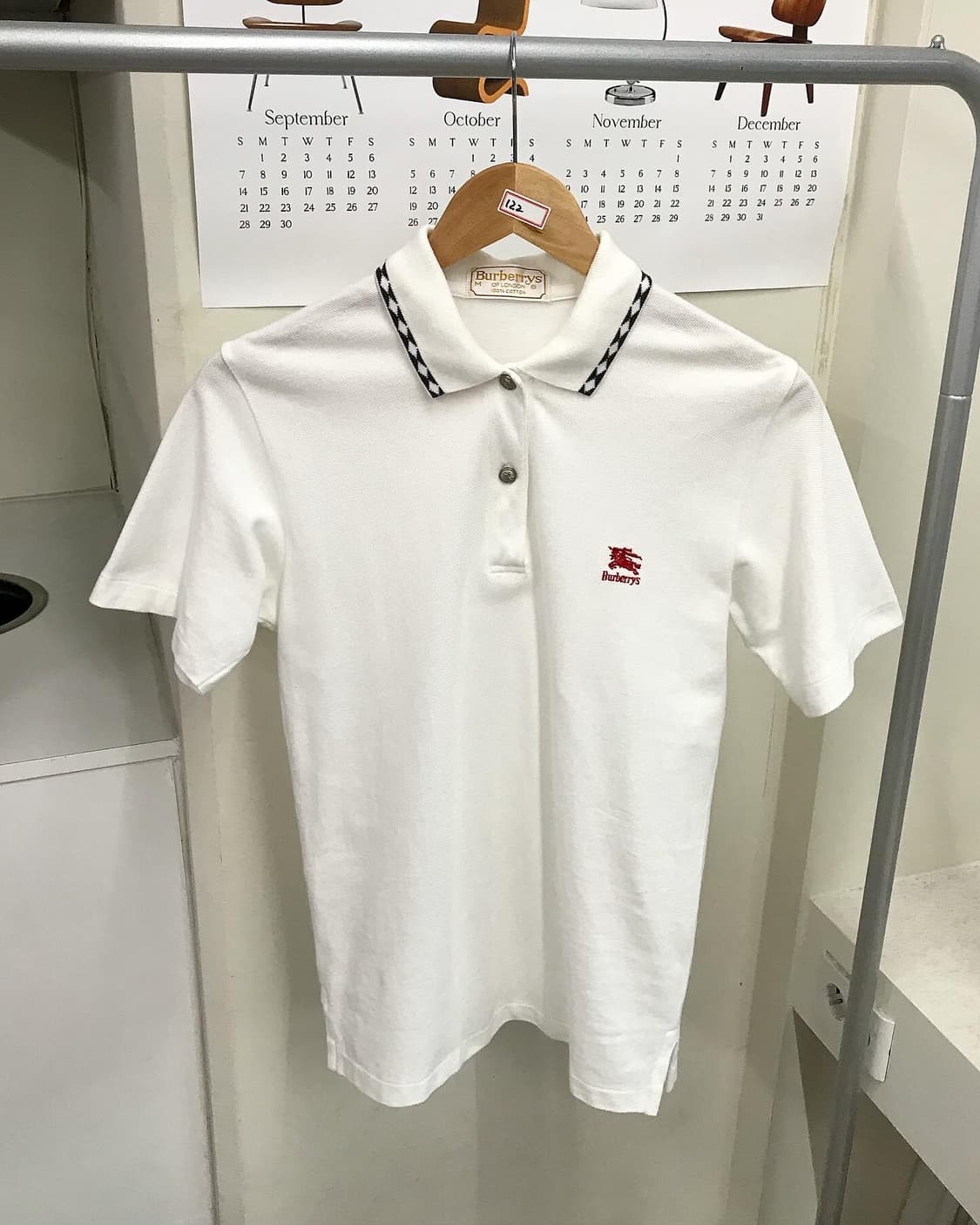 버버리 로고 은장 반팔 카라티 상품이미지1