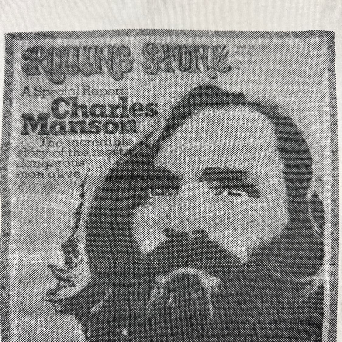 빈티지 90s 찰스맨슨 롤링스톤 매거진 패러디 티셔츠 상품이미지4