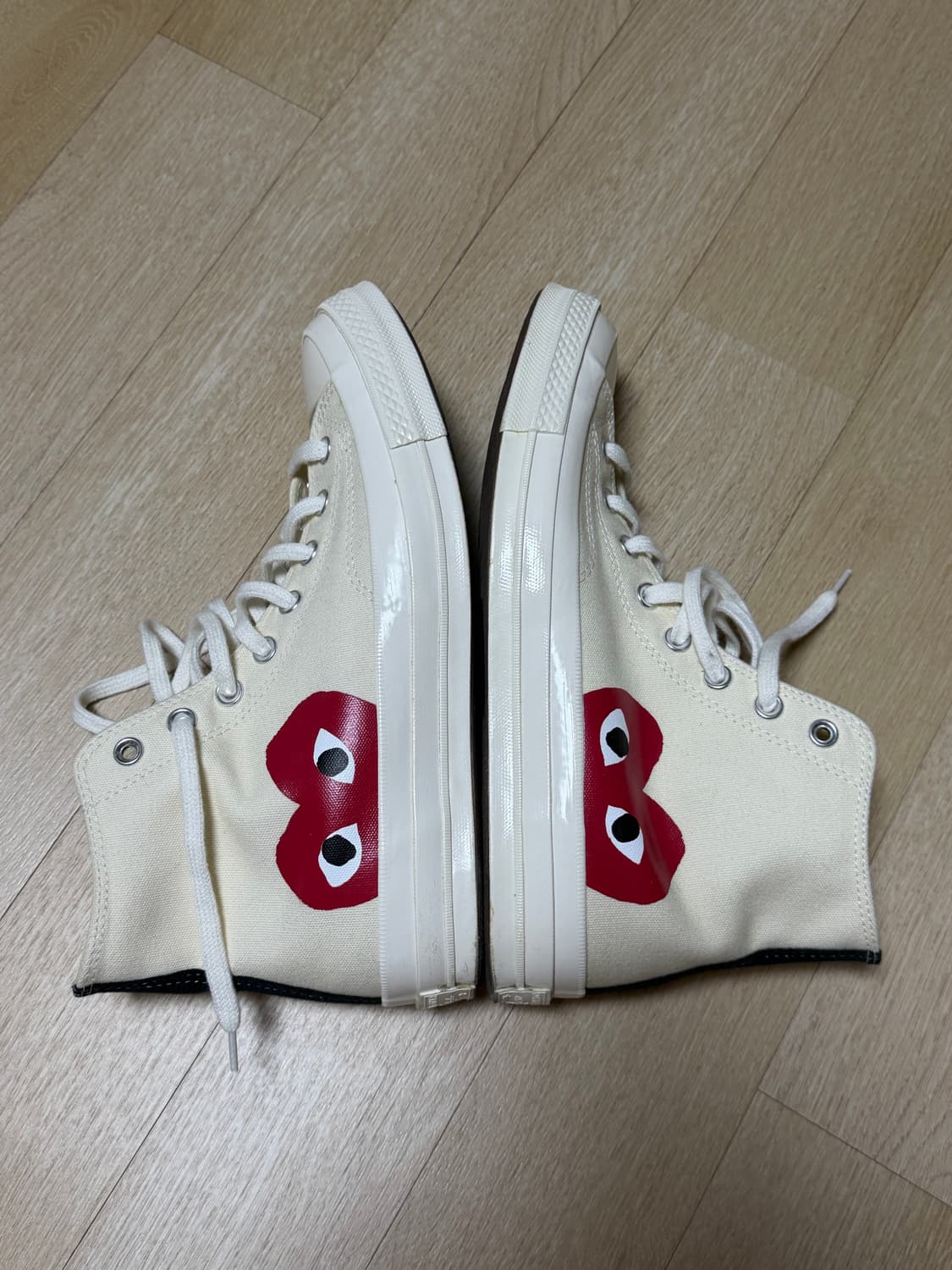 꼼데가르송 컨버스 하이 화이트 275 상품이미지3