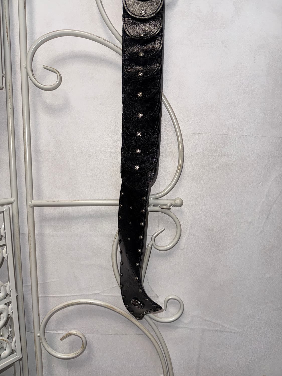 Black cubic chain buckle belt 상품이미지6