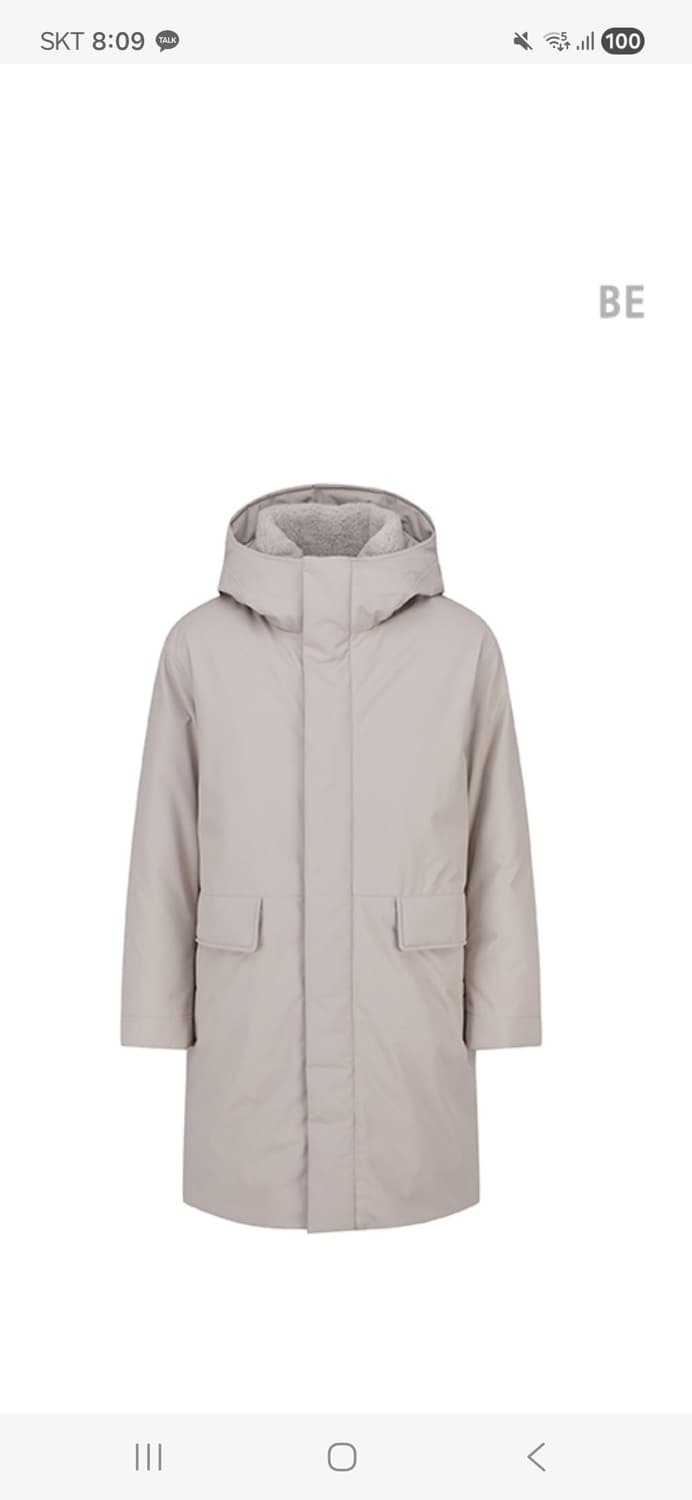 [품절새상품택0] 앤드지 andz 구스 다운 후드 패딩 점퍼 베이지 상품이미지1