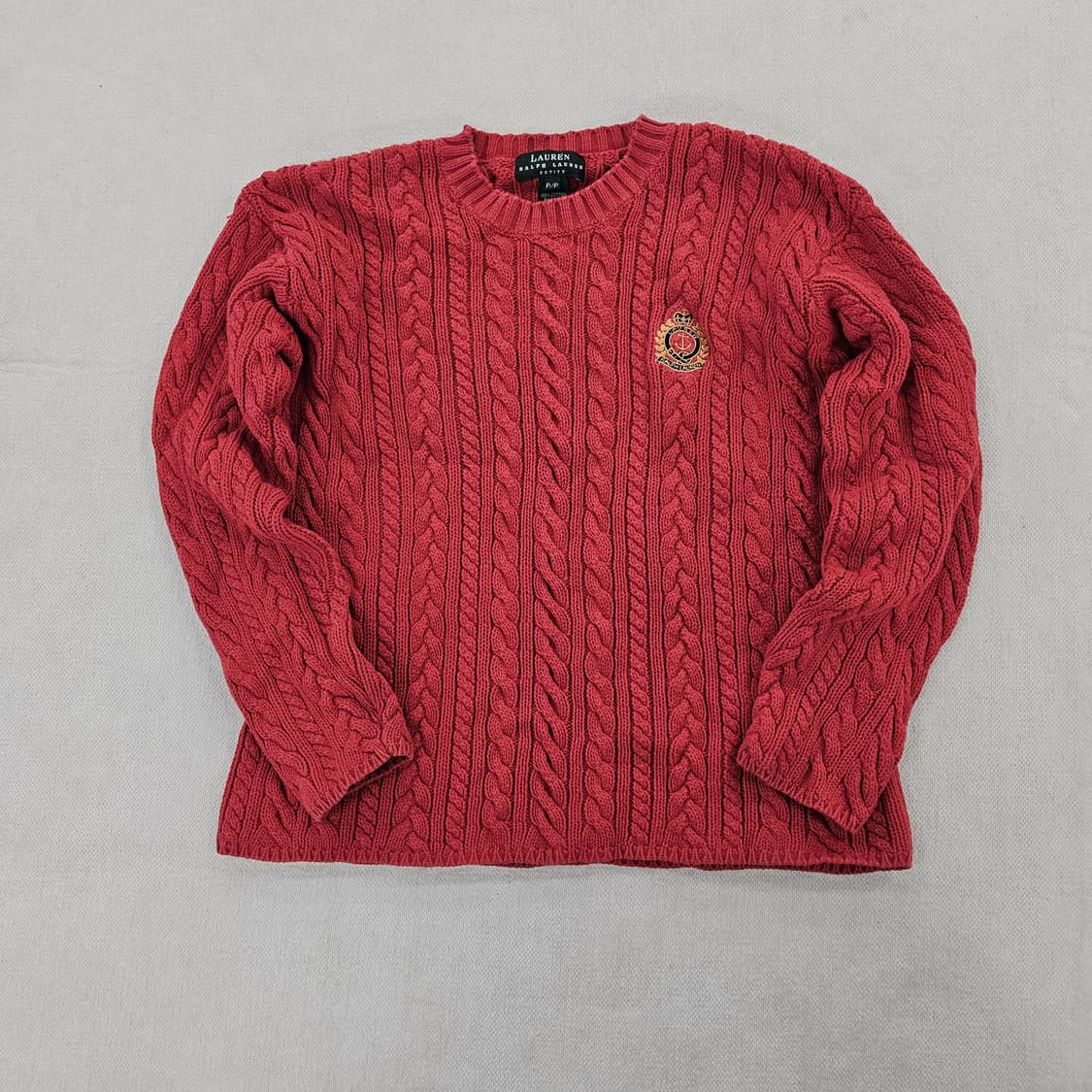 [P/P] 로렌 랄프로렌 여성 레드 꽈배기 니트 스웨터 0115YH1 상품이미지2
