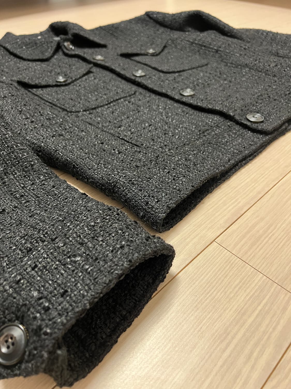 noirer 트위드 크롭 자켓 블랙 / 52 상품이미지5