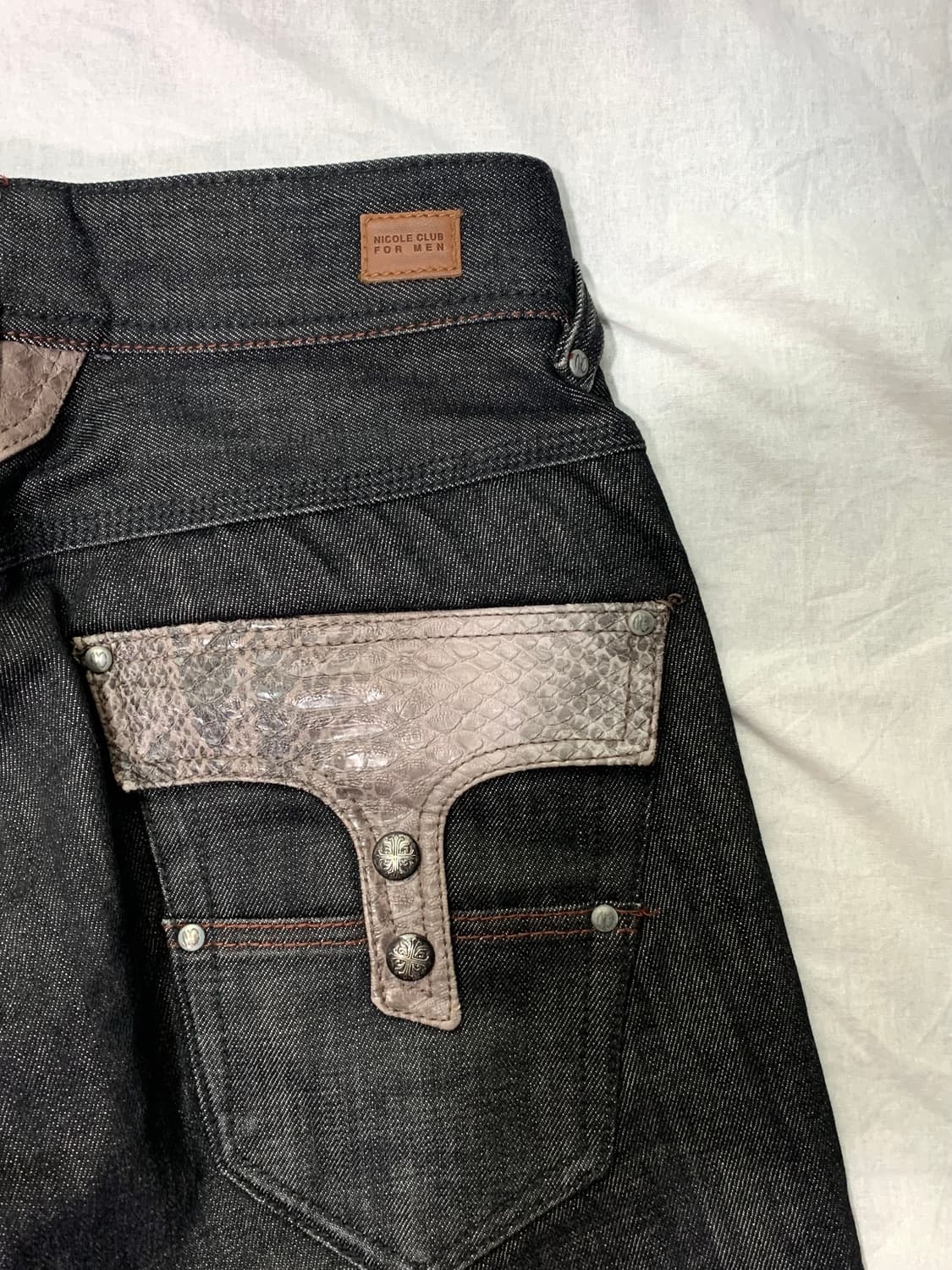 Nicole Club for Men python leather denim 상품이미지6