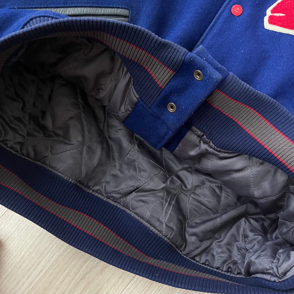 Hooligan Varsity Jacket Navy 상품이미지7