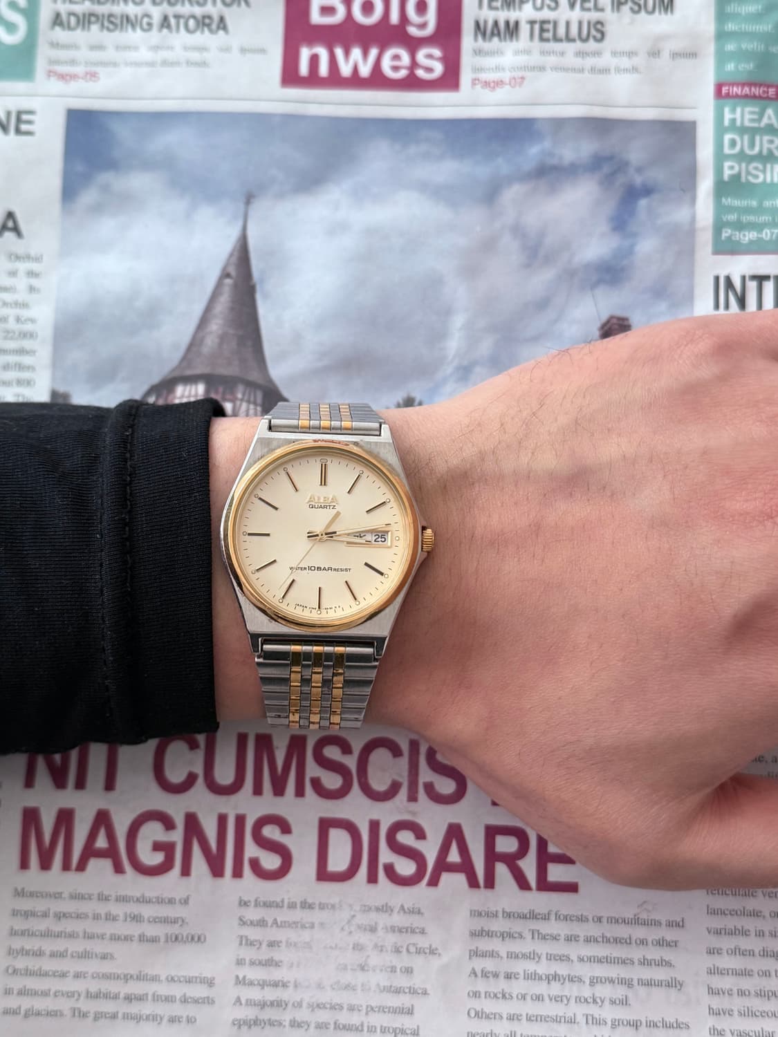 세이코 Seiko ALBA 쿼츠 콤비 데이데이트 상품이미지4