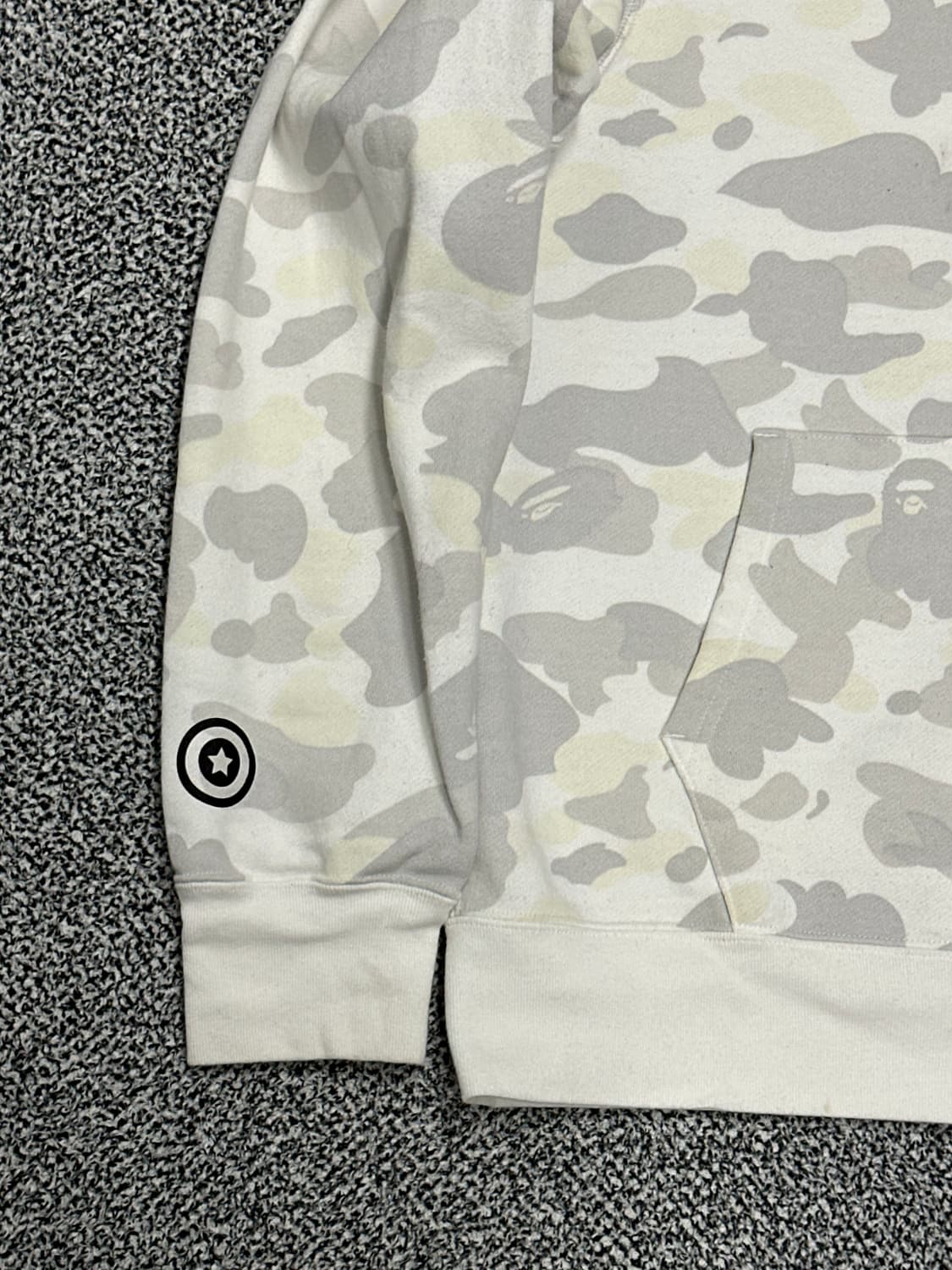 베이프 샤크 화이트 후드집업 상품이미지3