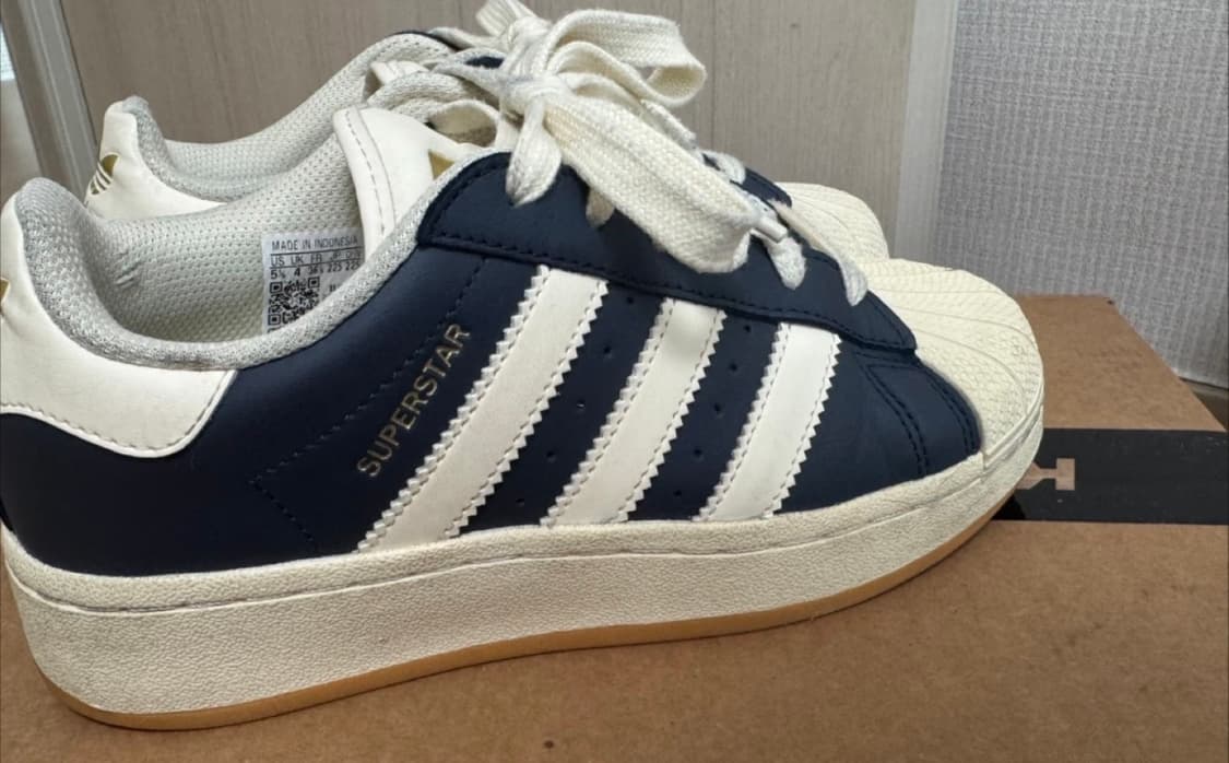 아디다스 슈퍼스타 네이비 화이트 운동화 225 상품이미지4