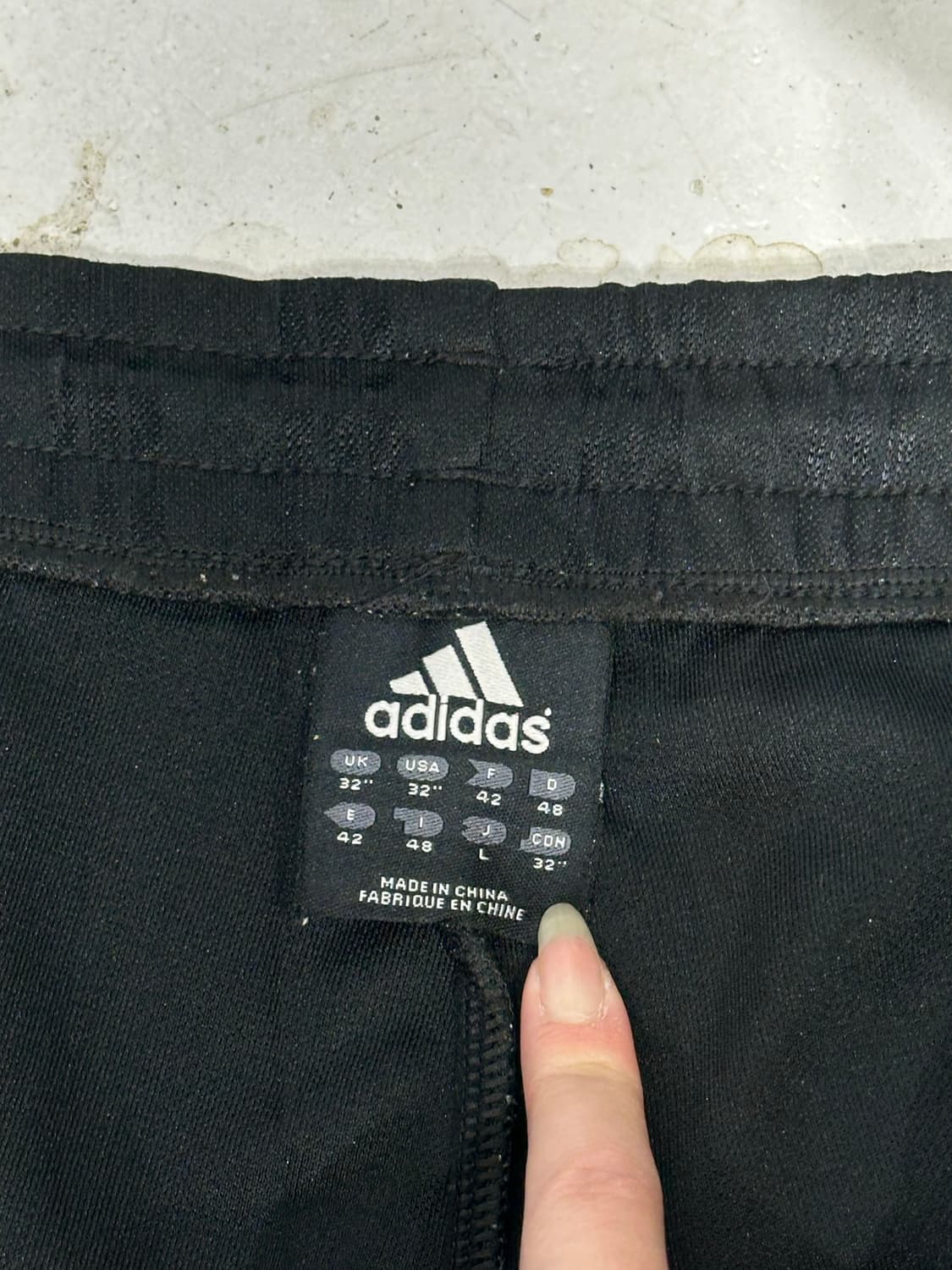 아디다스 블랙 스몰 로고 레드 삼선 와이드 트레이닝 팬츠 추리닝 바지 L 상품이미지8