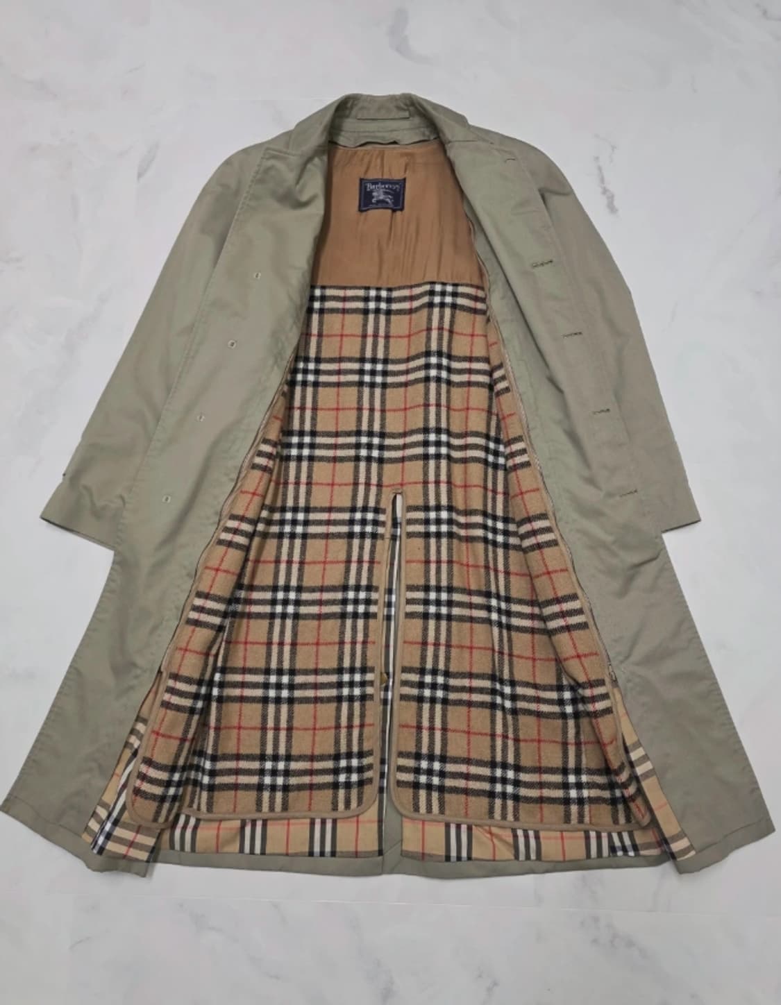 버버리 트렌치 코트 울내피 탈부착 100 상품이미지2