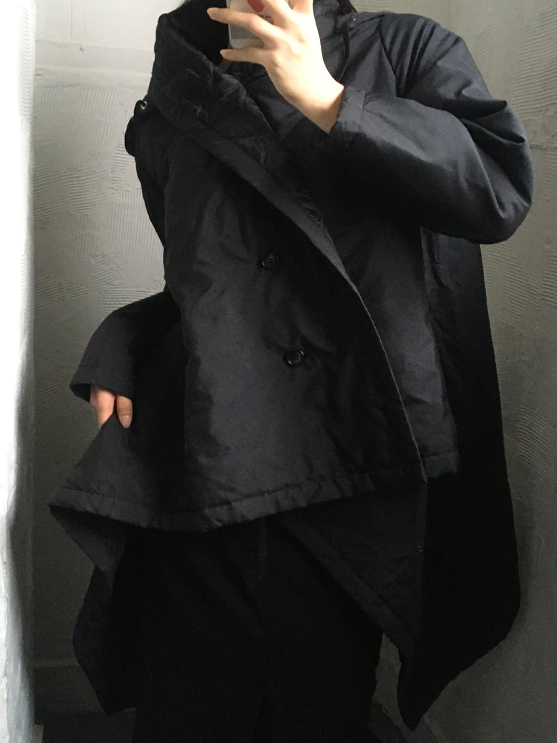  [새상품] Comme des Garcons  꼼데가르송 블랙 판초 언발 상품이미지1