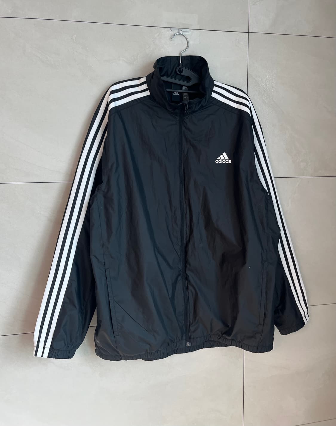 [3XL] 아디다스 삼선 트레이닝 바람막이 블랙  상품이미지2