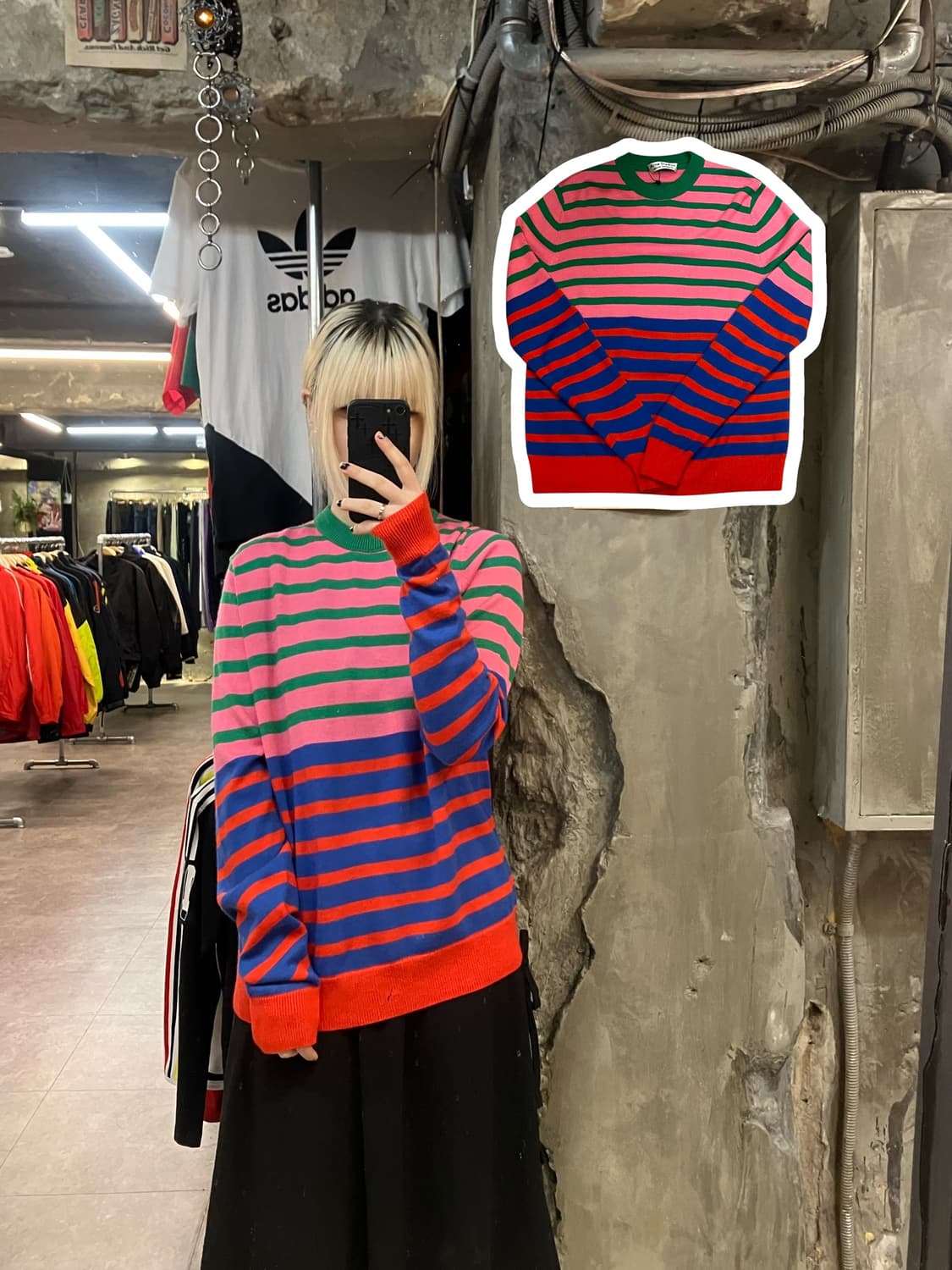 아크네 스튜디오 스트라이프 니트 M 상품이미지1