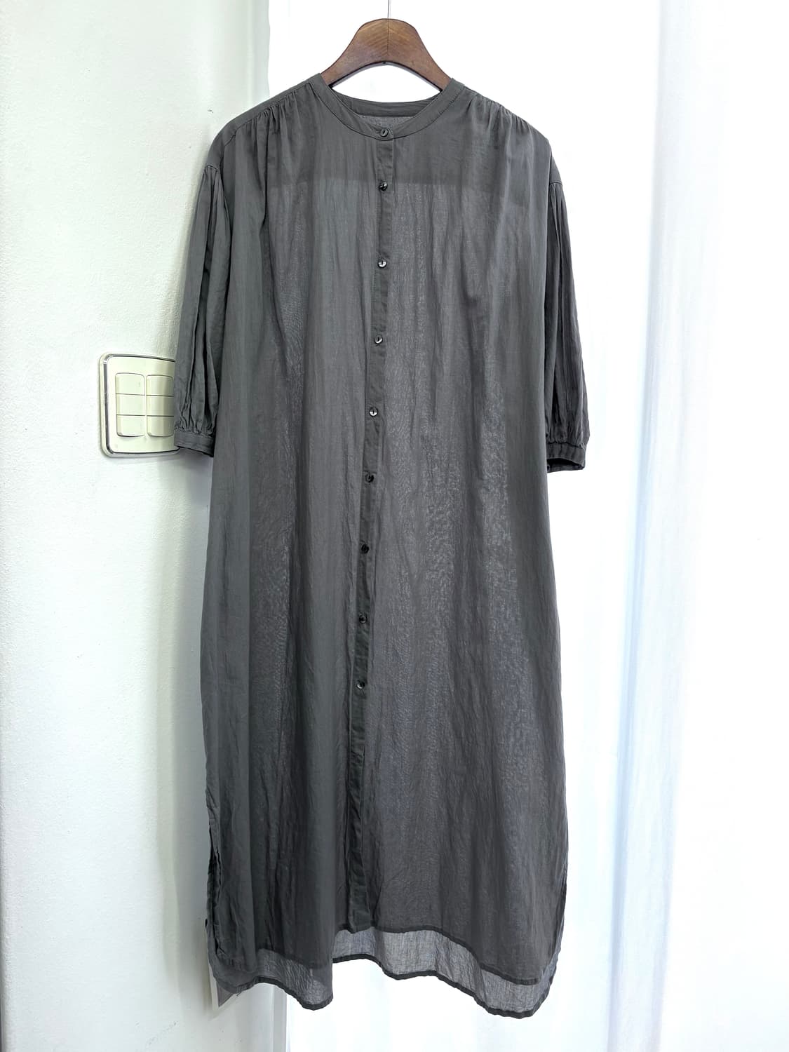 earth music&ecology 코튼 셔링 롱 원피스 가디건 JPN  상품이미지1