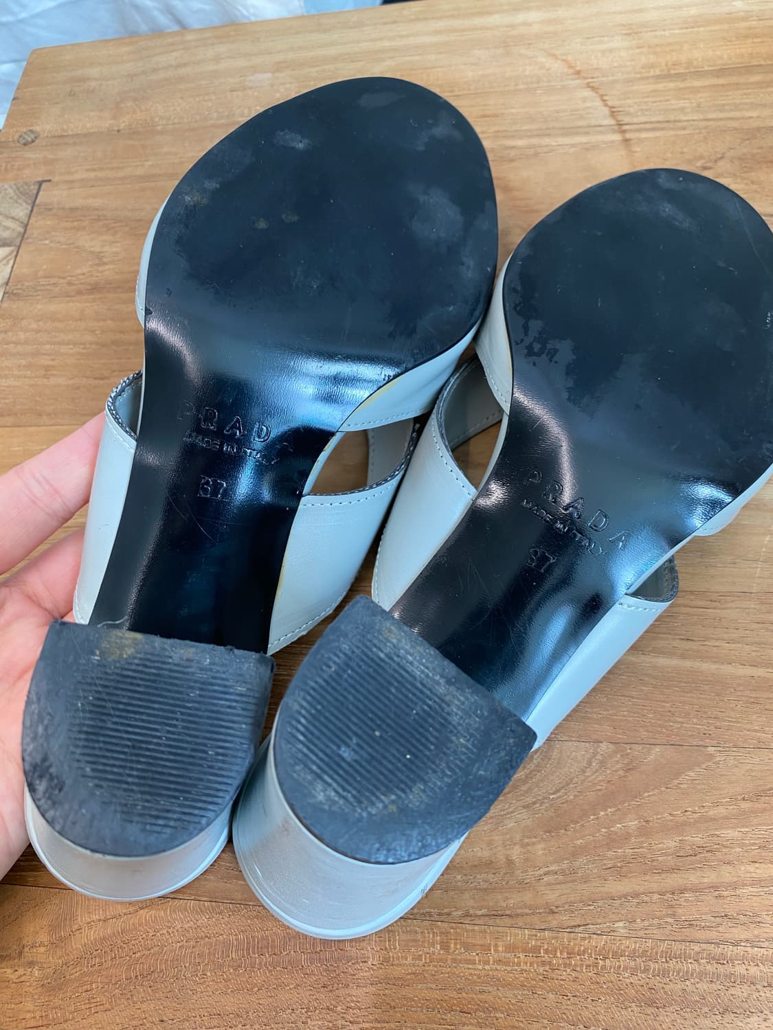 프라다 그레이 뮬 235-240 상품이미지7