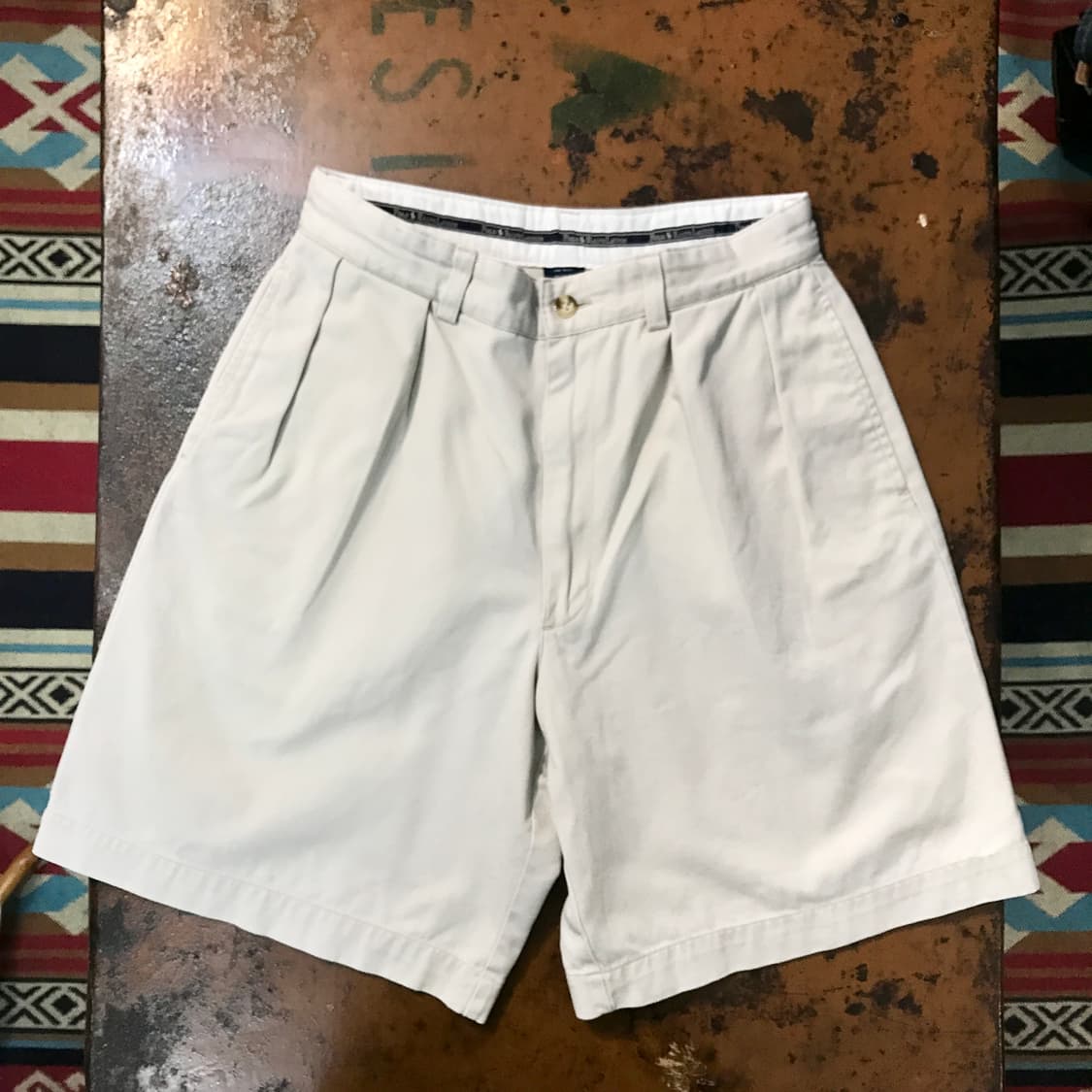 폴로랄프로렌 베이지 투턱 핀턱 치노 숏 팬츠 허리 28 사이즈  상품이미지3