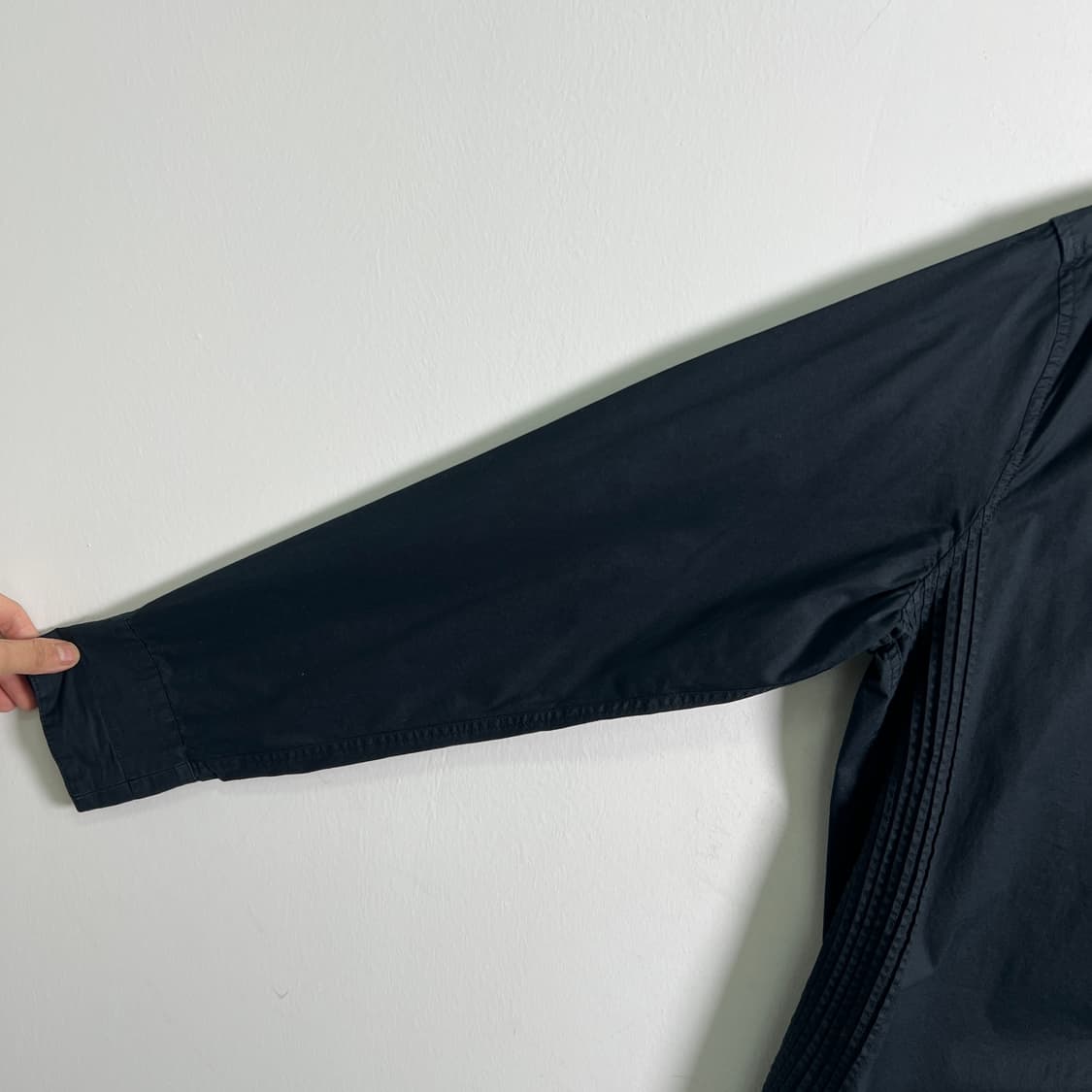 KENZO 겐조 블랙 플리츠 디테일 블랙 셔츠 L 상품이미지7