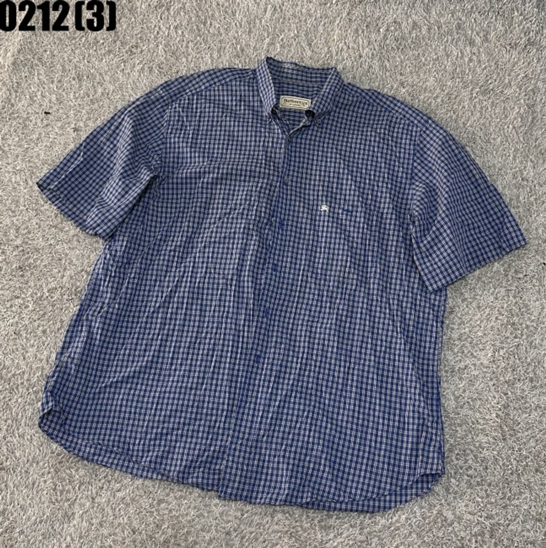 버버리 체크 반팔 셔츠 상품이미지1