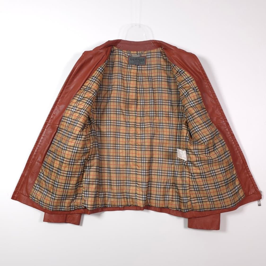 RAPISARDI 이태리 천연 양가죽 체크라이닝 자켓 66 상품이미지6