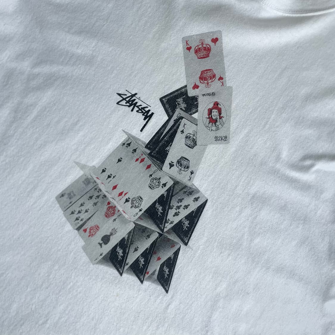 Stussy  스투시 카드 프린팅 화이트 반팔 티셔츠 상품이미지3