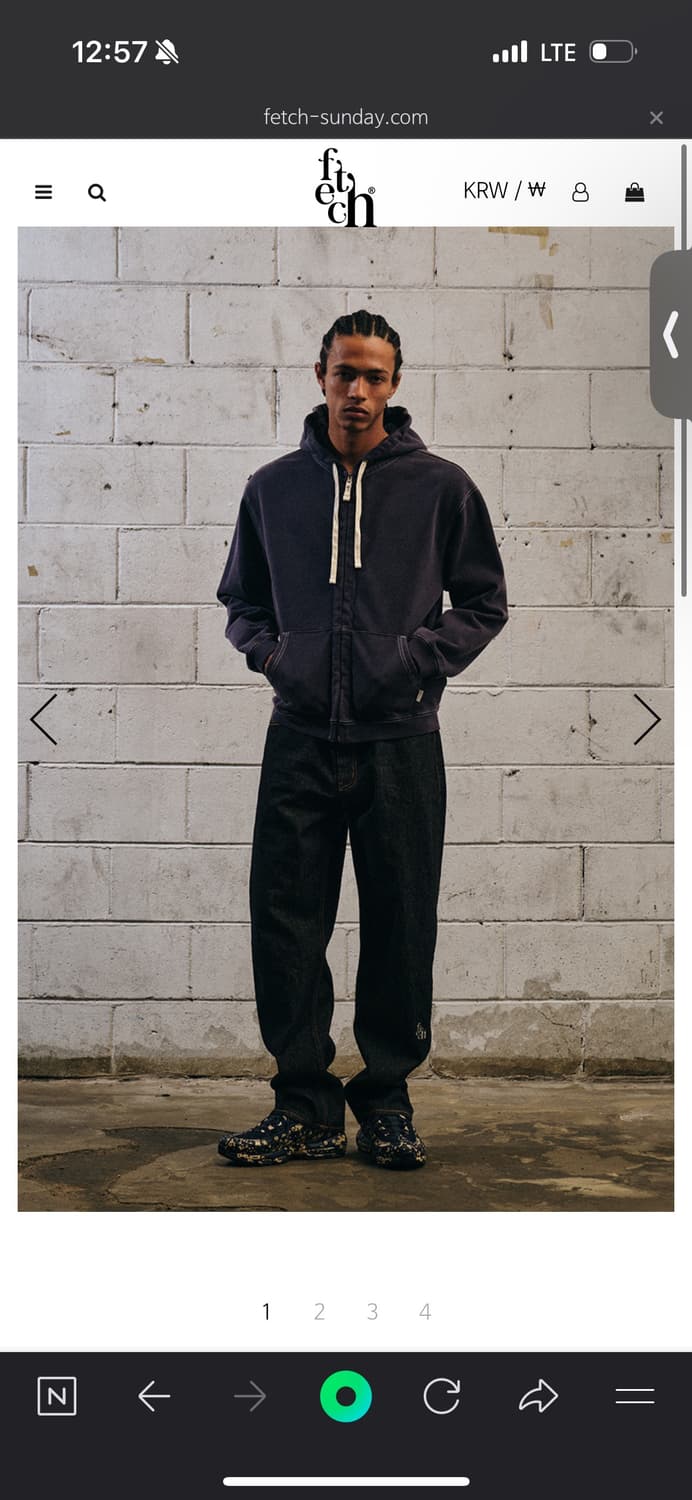 페치 스트레이트 데님 팬츠 인디고 상품이미지3