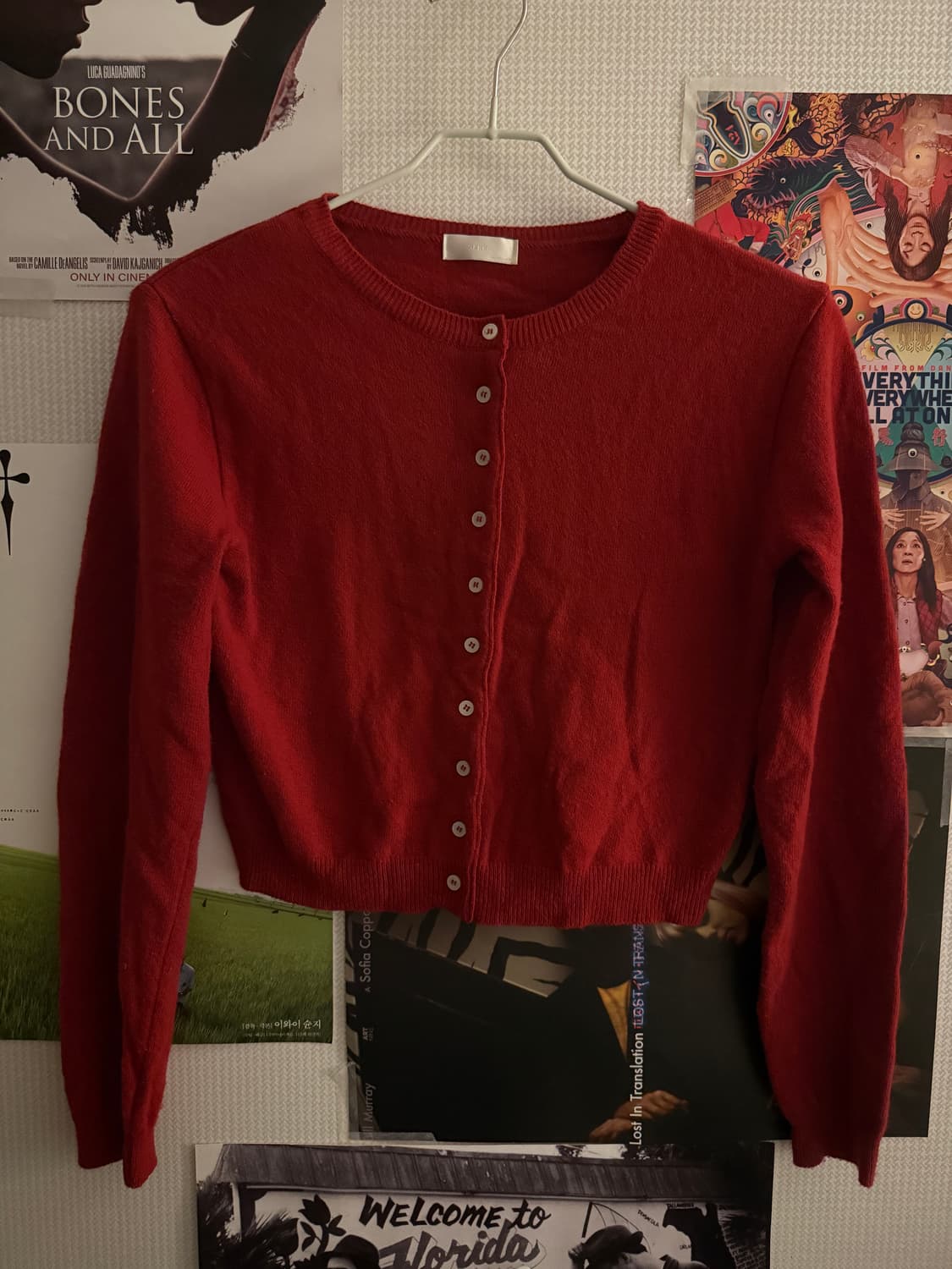 레드 울 알파카 블렌드 가디건 상품이미지3